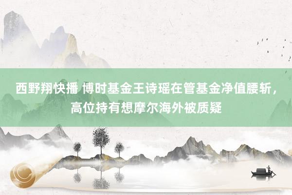 西野翔快播 博时基金王诗瑶在管基金净值腰斩，高位持有想摩尔海外被质疑