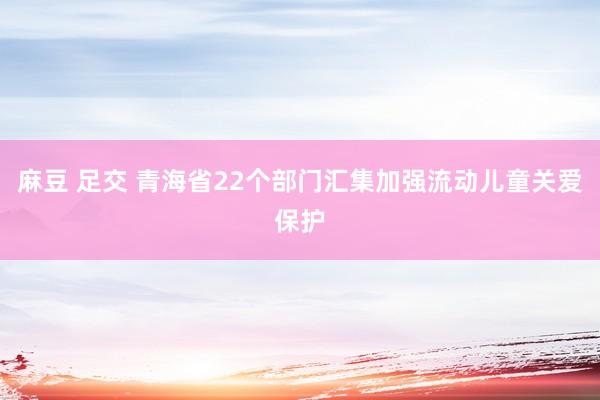 麻豆 足交 青海省22个部门汇集加强流动儿童关爱保护