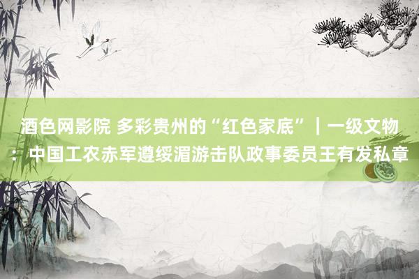 酒色网影院 多彩贵州的“红色家底”｜一级文物：中国工农赤军遵绥湄游击队政事委员王有发私章