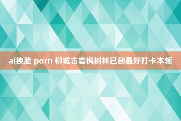 ai换脸 porn 柳城古砦枫树林已到最好打卡本领