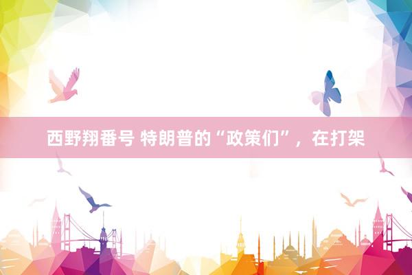西野翔番号 特朗普的“政策们”，在打架