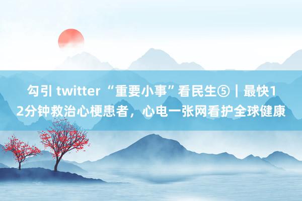 勾引 twitter “重要小事”看民生⑤｜最快12分钟救治心梗患者，心电一张网看护全球健康