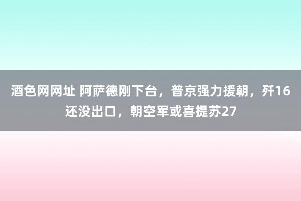 酒色网网址 阿萨德刚下台，普京强力援朝，歼16还没出口，朝空军或喜提苏27