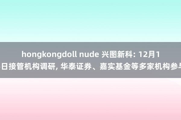 hongkongdoll nude 兴图新科: 12月16日接管机构调研， 华泰证券、嘉实基金等多家机构参与