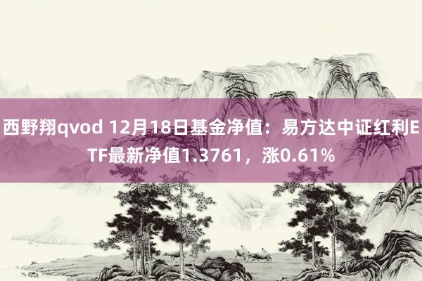 西野翔qvod 12月18日基金净值：易方达中证红利ETF最新净值1.3761，涨0.61%