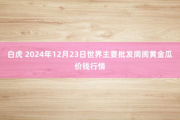 白虎 2024年12月23日世界主要批发阛阓黄金瓜价钱行情