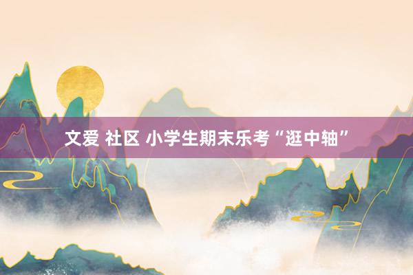 文爱 社区 小学生期末乐考“逛中轴”