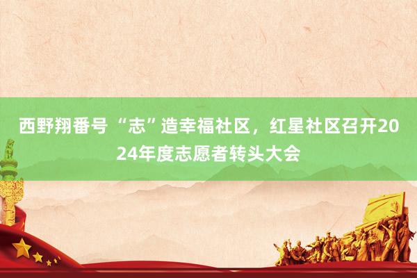 西野翔番号 “志”造幸福社区，红星社区召开2024年度志愿者转头大会