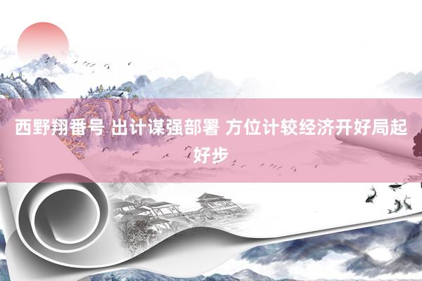西野翔番号 出计谋强部署 方位计较经济开好局起好步