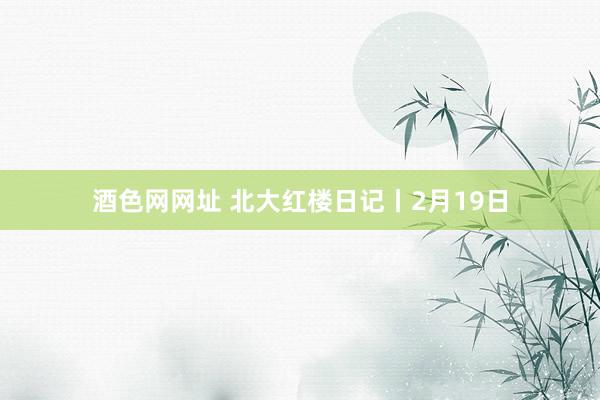 酒色网网址 北大红楼日记丨2月19日