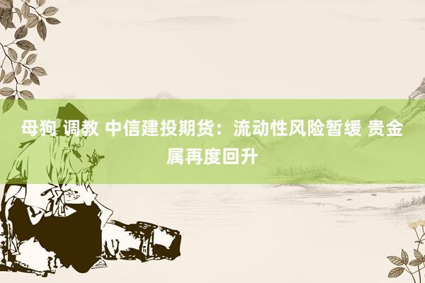 母狗 调教 中信建投期货：流动性风险暂缓 贵金属再度回升