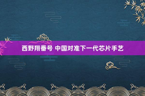 西野翔番号 中国对准下一代芯片手艺