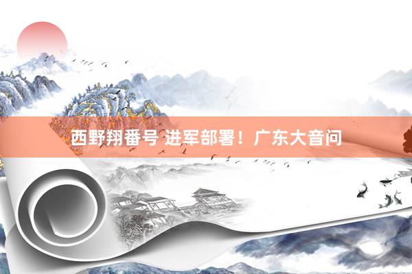 西野翔番号 进军部署！广东大音问