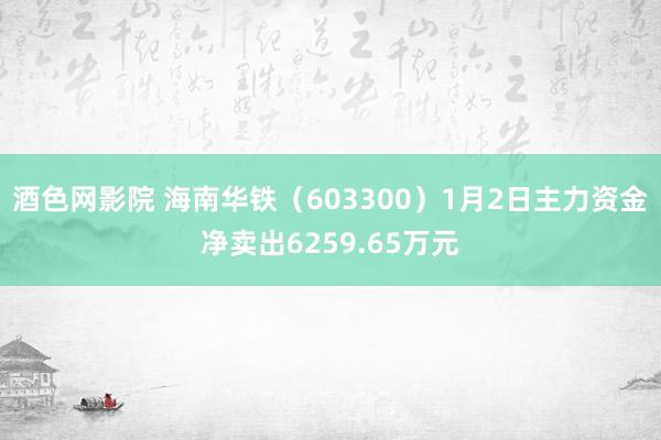 酒色网影院 海南华铁（603300）1月2日主力资金净卖出6259.65万元