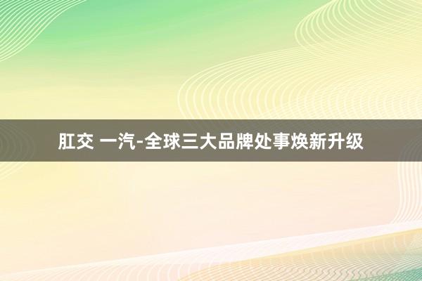 肛交 一汽-全球三大品牌处事焕新升级