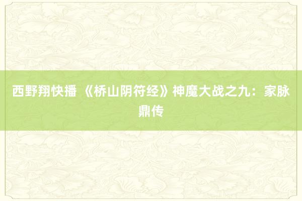 西野翔快播 《桥山阴符经》神魔大战之九：家脉鼎传
