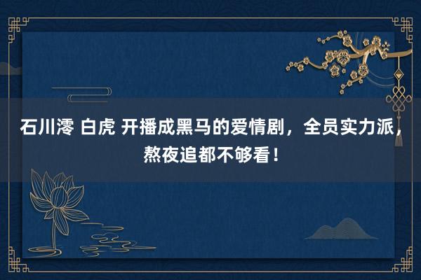 石川澪 白虎 开播成黑马的爱情剧，全员实力派，熬夜追都不够看！