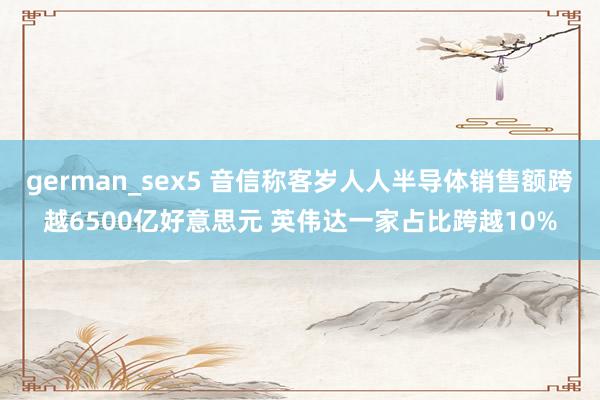 german_sex5 音信称客岁人人半导体销售额跨越6500亿好意思元 英伟达一家占比跨越10%