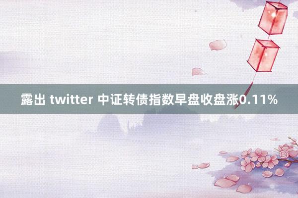 露出 twitter 中证转债指数早盘收盘涨0.11%
