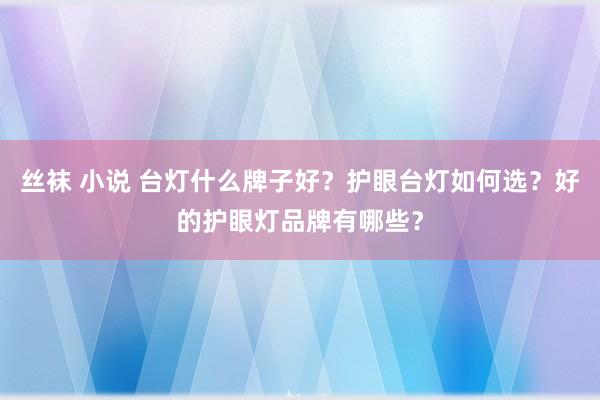 丝袜 小说 台灯什么牌子好？护眼台灯如何选？好的护眼灯品牌有哪些？