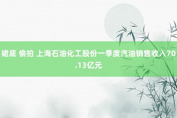 裙底 偷拍 上海石油化工股份一季度汽油销售收入70.13亿元