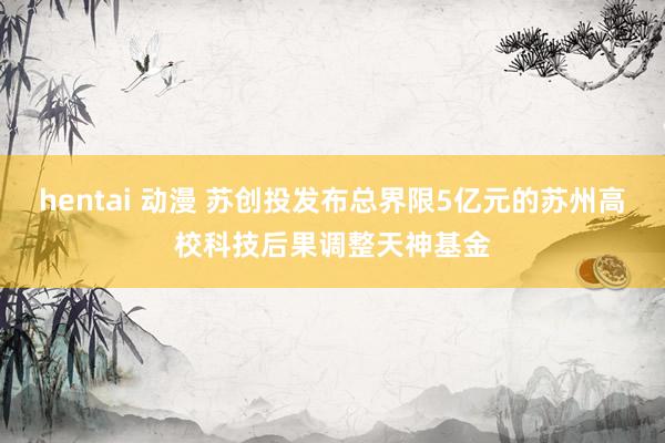 hentai 动漫 苏创投发布总界限5亿元的苏州高校科技后果调整天神基金