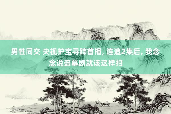 男性同交 央视护宝寻踪首播, 连追2集后, 我念念说盗墓剧就该这样拍