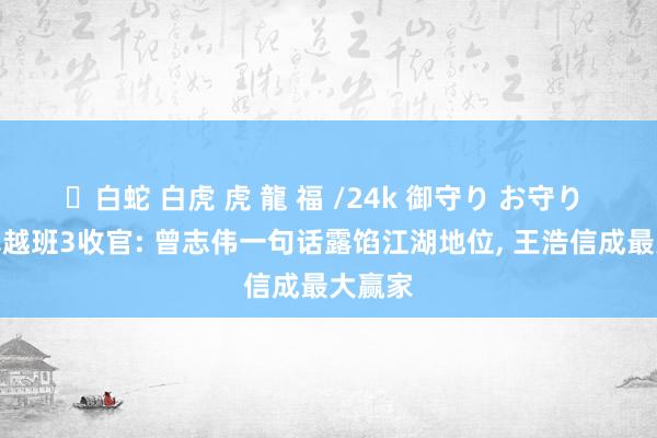 ✨白蛇 白虎 虎 龍 福 /24k 御守り お守り 无穷卓越班3收官: 曾志伟一句话露馅江湖地位， 王浩信成最大赢家